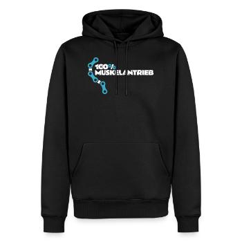 Fahrrad Anti E-Bike Radfahren Radsport Geschenk - Männer Premium Bio Hoodie - Schwarz - Vorne - Nico (187cm)
