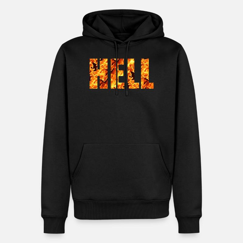 HELL - Männer Premium Bio Hoodie - Schwarz