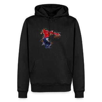 Turnen - Männer Premium Bio Hoodie - Schwarz - Vorne - Nico (187cm)