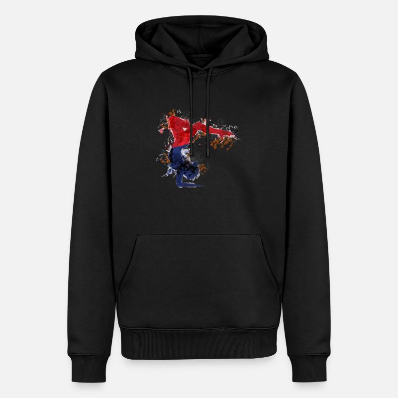 faire de la gymnastique - Sweat à capuche Premium bio Homme - noir
