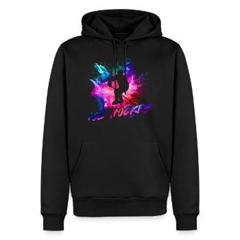 Eishockey - Männer Premium Bio Hoodie - Schwarz - Vorne - Nico (187cm)