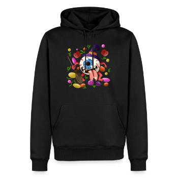 Bonbons de globe oculaire Happy Halloween Gift - Sweat à capuche Premium bio Homme - noir - Devant - Nico (187cm)