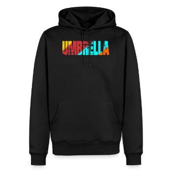 umbrella - Männer Premium Bio Hoodie - Schwarz - Vorne - Nico (187cm)