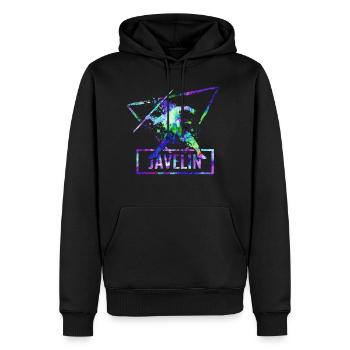 Speerwurf - Männer Premium Bio Hoodie - Schwarz - Vorne - Nico (187cm)