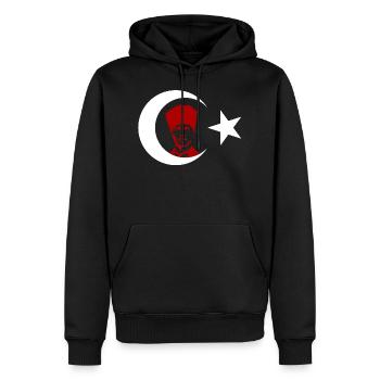Mustafa Kemal Atatürk - Sweat à capuche Premium bio Homme - noir - Devant - Nico (187cm)