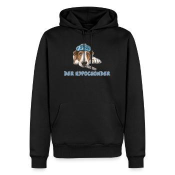 hypochonder - Männer Premium Bio Hoodie - Schwarz - Vorne - Nico (187cm)