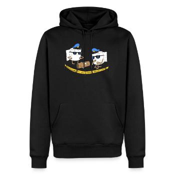Police Line papier hygiénique - Sweat à capuche Premium bio Homme - noir - Devant - Nico (187cm)