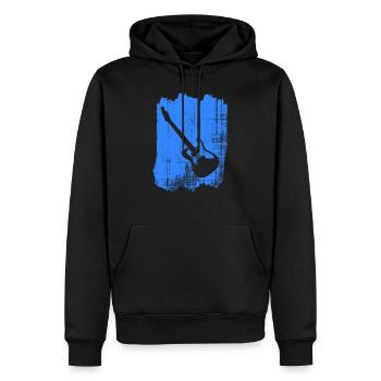 Gitarre - Männer Premium Bio Hoodie - Schwarz - Vorne - Nico (187cm)