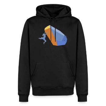 Bloc - Sweat à capuche Premium bio Homme - noir - Devant - Nico (187cm)