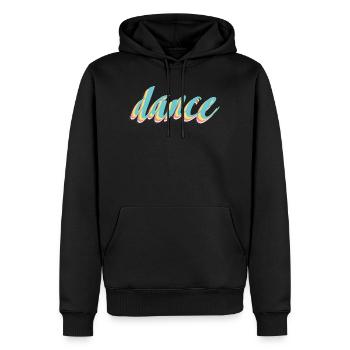 Dance! - Männer Premium Bio Hoodie - Schwarz - Vorne - Nico (187cm)