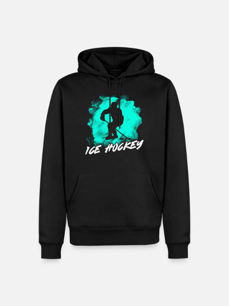 Eishockey - Männer Premium Bio Hoodie - Schwarz