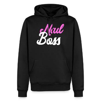 Nail Boss - Nageldesign - Männer Premium Bio Hoodie - Schwarz - Vorne - Nico (187cm)