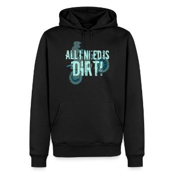 Tout ce dont j'ai besoin, c'est de la saleté - MX - Sweat à capuche Premium bio Homme - noir - Devant - Nico (187cm)