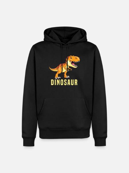 dinosaur - Men’s Premium Organic Hoodie - black