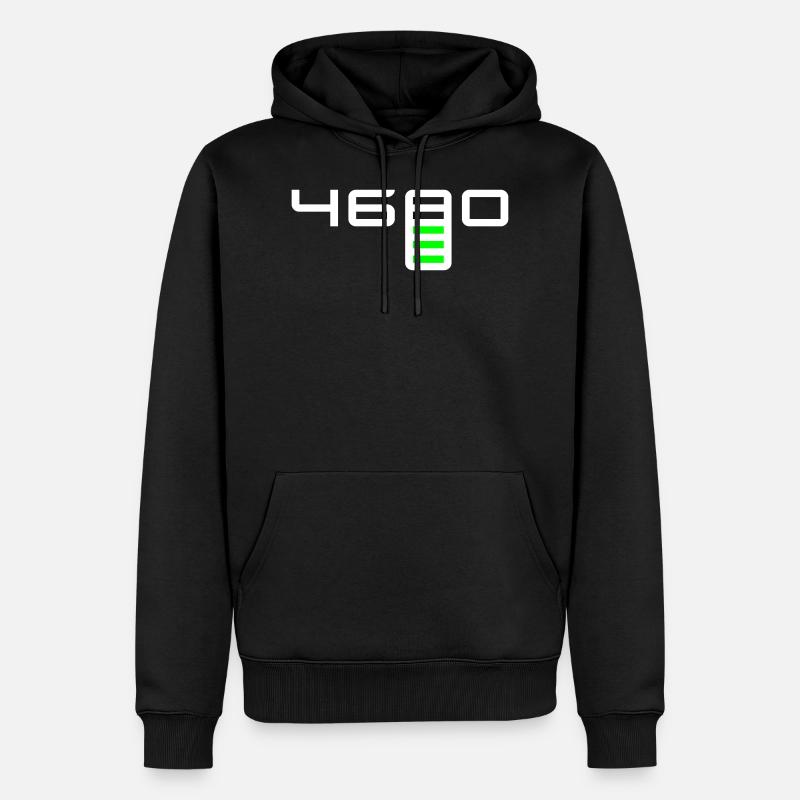 Cellule de batterie 4680 - Sweat à capuche Premium bio Homme - noir
