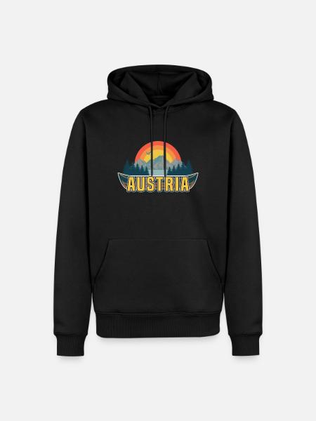 Austria - Men’s Premium Organic Hoodie - black