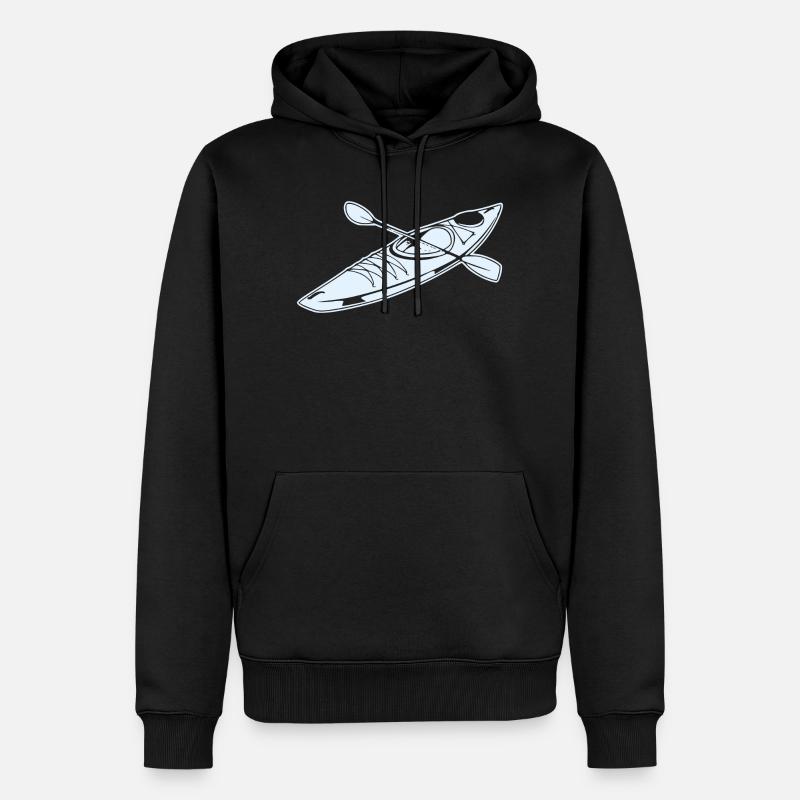 Kajak - Männer Premium Bio Hoodie - Schwarz