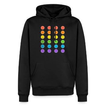 Rainbow Flag LGBTQ Pride LGBT LGBTQIA - Sweat à capuche Premium bio Homme - noir - Devant - Nico (187cm)