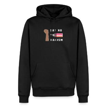 Gegen Rechts Rassismus Lesbisch blm LGBTQ Antifa - Männer Premium Bio Hoodie - Schwarz - Vorne - Nico (187cm)