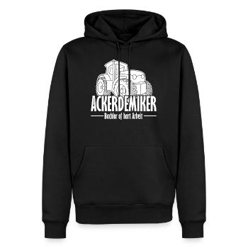 Acker demiker Bachlor of hart Arbeit Landwirt - Männer Premium Bio Hoodie - Schwarz - Vorne - Nico (187cm)