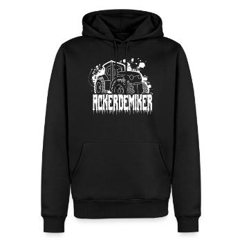 Acker demiker Spruch mit einem Trecker Splash - Männer Premium Bio Hoodie - Schwarz - Vorne - Nico (187cm)