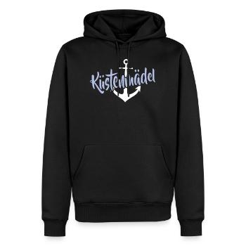 Anker Motiv Norddeutschland Küstenmädel - Männer Premium Bio Hoodie - Schwarz - Vorne - Nico (187cm)