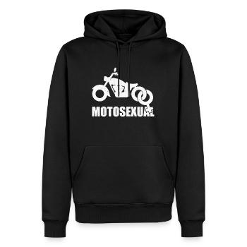 Chemise de cadeau de vélo de motocycliste de motard - Sweat à capuche Premium bio Homme - noir - Devant - Nico (187cm)