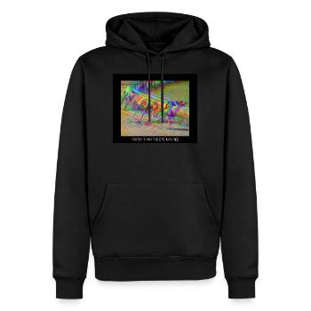 Greyhounds de course rapide - Conception de glitch - Sweat à capuche Premium bio Homme - noir - Devant - Nico (187cm)