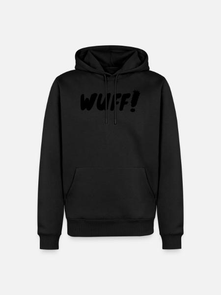WOOF! - Men’s Premium Organic Hoodie - black