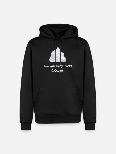 You are very first Cream - Men’s Premium Organic Hoodie - black
