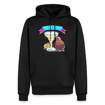 Daiquiri + Kiwi = Daiquiwi - Sweat à capuche Premium bio Homme - noir - Devant - Nico (187cm)