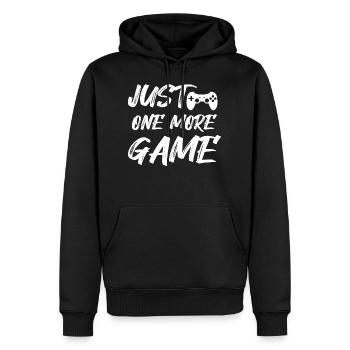 Gamer disant juste un autre jeu grunge - Sweat à capuche Premium bio Homme - noir - Devant - Nico (187cm)