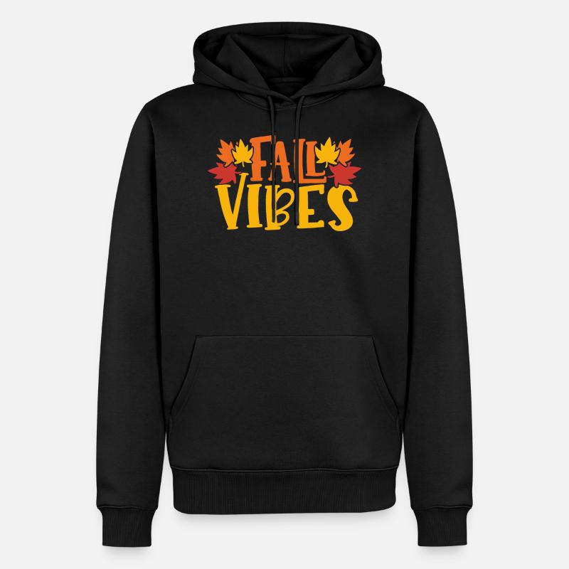 Vibrations de l'automne - Sweat à capuche Premium bio Homme - noir