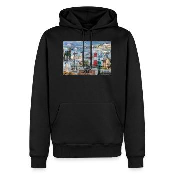 Varel Dangast hidden object - Men’s Premium Organic Hoodie - black - Front - Nico (187cm)