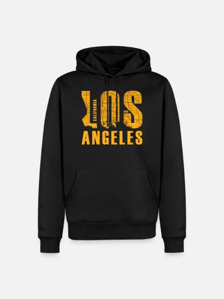 Los Angeles California - Men’s Premium Organic Hoodie - black