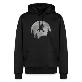 Idée cadeau Scooter Moon Full Moon Skatepark - Sweat à capuche Premium bio Homme - noir - Devant - Nico (187cm)