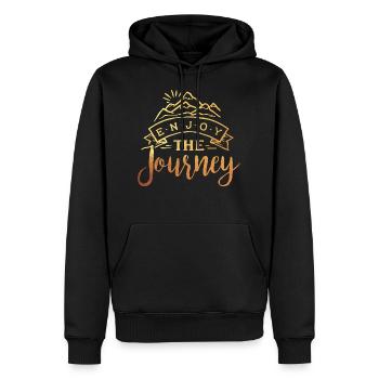Genießen Sie die Reise Reise Entdecken Sie Urlaub - Männer Premium Bio Hoodie - Schwarz - Vorne - Nico (187cm)