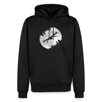 Drohne Geschenkidee Drone Mond Drohnen Piloten - Männer Premium Bio Hoodie - Schwarz - Vorne - Nico (187cm)