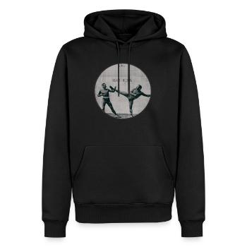 Boxing French - Savate - Men’s Premium Organic Hoodie - black - Front - Nico (187cm)