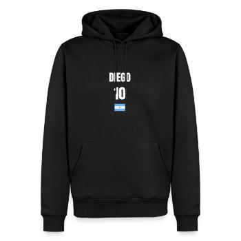 Argentinien Diego Fußball T-Shirt - Männer Premium Bio Hoodie - Schwarz - Vorne - Nico (187cm)