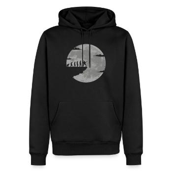Guitare idée cadeau guitariste guitariste - Sweat à capuche Premium bio Homme - noir - Devant - Nico (187cm)