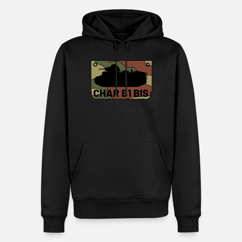Char B1 BIS - Sweat à capuche Premium bio Homme - noir