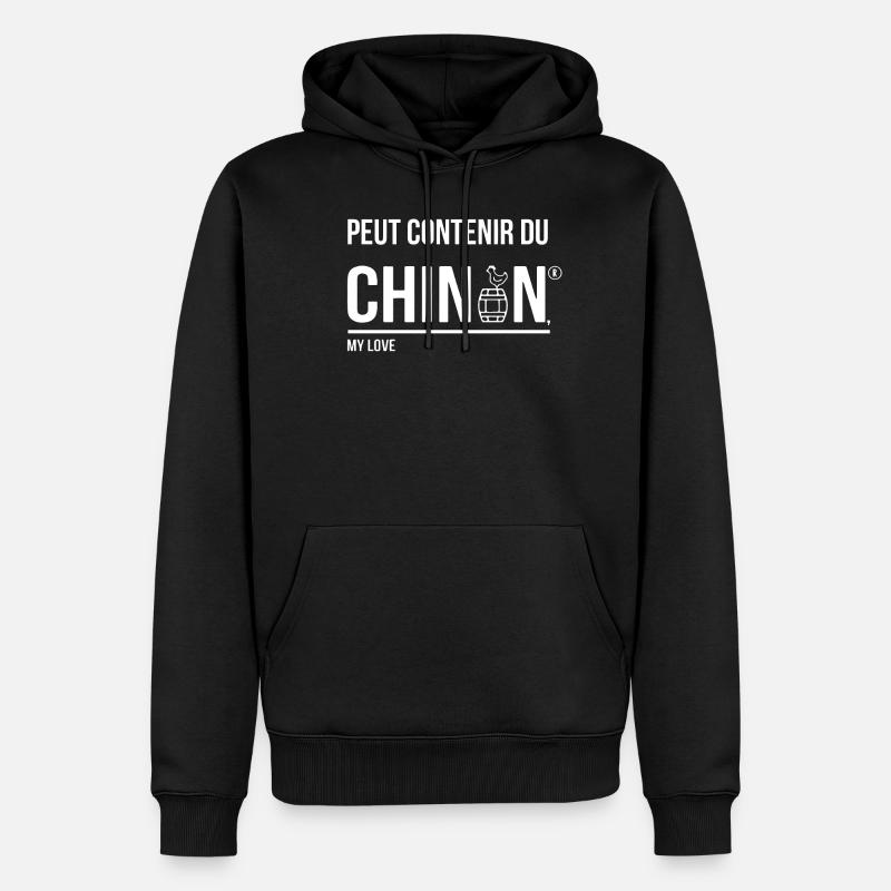 TSHIRT PEUT CONTENIR - Sweat à capuche Premium bio Homme - noir
