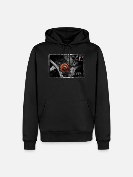 STEEL Industry - Männer Premium Bio Hoodie - Schwarz