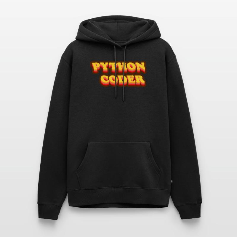 Vintage 70er Python-Programmierer Männer Premium Bio Hoodie