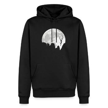 Plongée sous-marine snorkeling plongée sous-marine pleine lune - Sweat à capuche Premium bio Homme - noir - Devant - Nico (187cm)