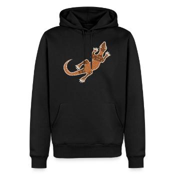 Waran - Männer Premium Bio Hoodie - Schwarz - Vorne - Nico (187cm)