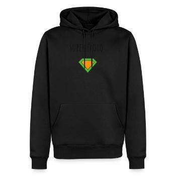 Super écolo humour idée cadeau - Sweat à capuche Premium bio Homme - noir - Devant - Nico (187cm)
