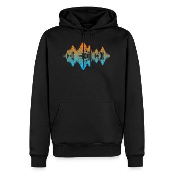 Bruit de la nature (automne) - Sweat à capuche Premium bio Homme - noir - Devant - Nico (187cm)