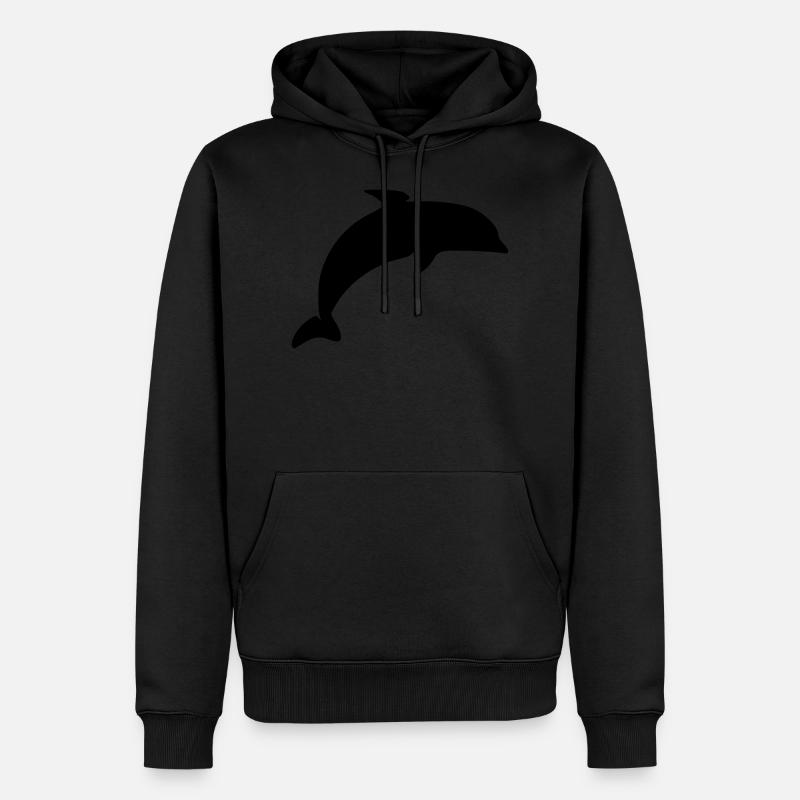 Dauphin - Sweat à capuche Premium bio Homme - noir